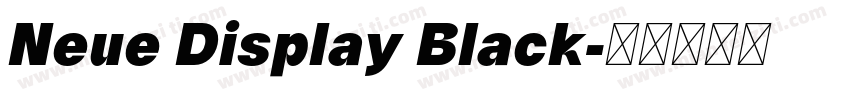 Neue Display Black字体转换